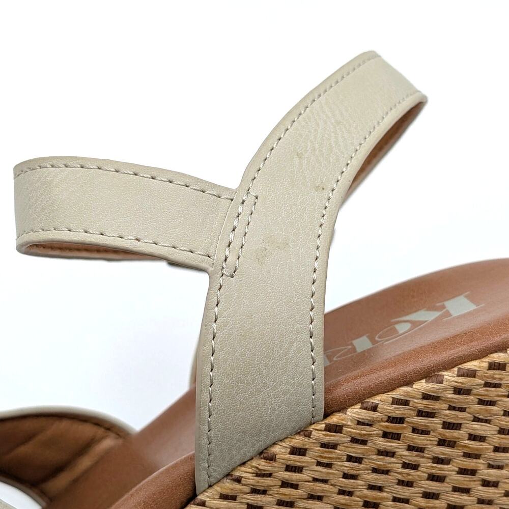 Korks Dee Wedge Platform Block Heel Sandals Women's off White Size US9M EU39.5 - Picture 6 of 11